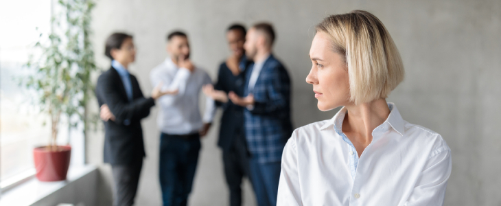 woman being discriminated against in her workplace